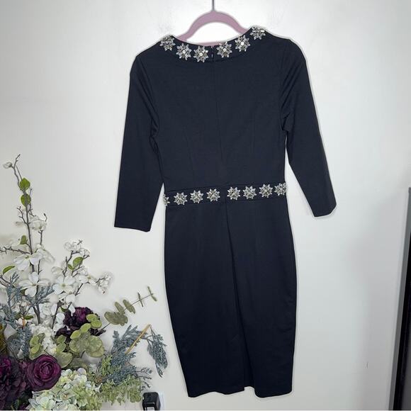 BODEN Matilda Crystal Embellished Dress Black {I3} - Picture 5 of 7